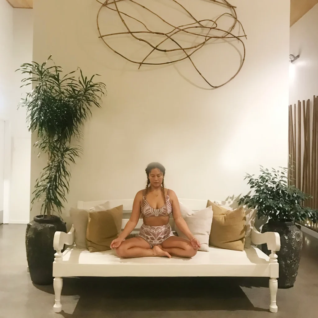 single woman goes to yoga alone